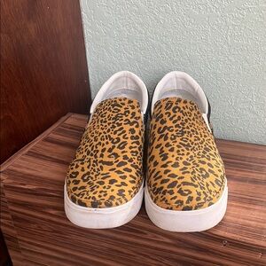 Leopard Print Slip-On Sneakers